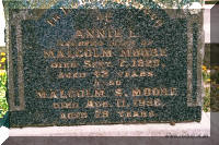 Annie and Malcolm Moore headstone